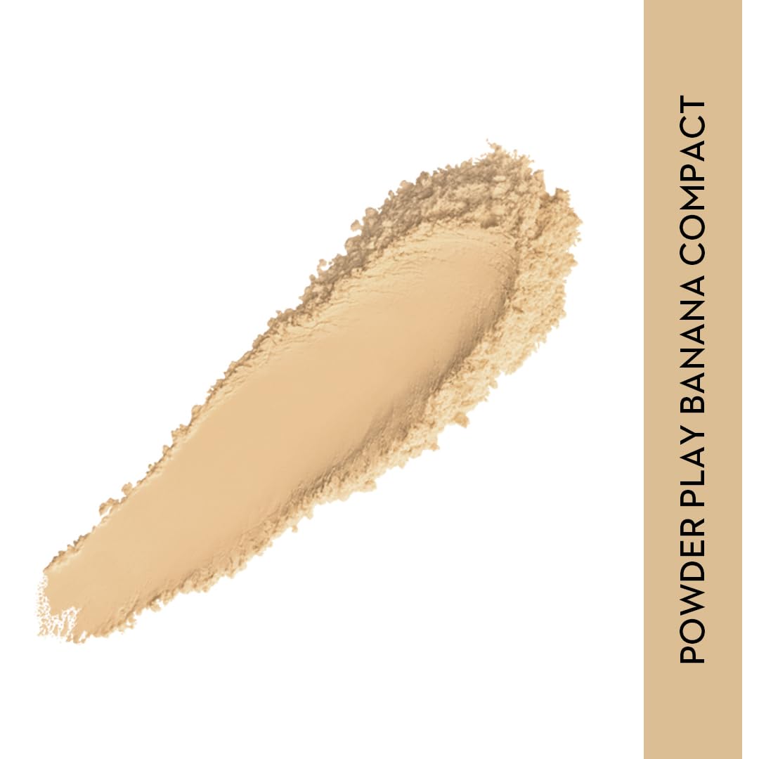 SUGAR Cosmetics - Powder Play - Beige Banana Compact - For Colour Correction or to Mask Shine - Oil-Controlling, Smooth Application, Long Lasting Matte Finish Suitable For All Skin Types (6 gm)