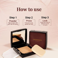 Charmacy Milano HD Cover Compact - 4, High-Definition Coverage, Matte Finish, Blurs Imperfections, Compact Size (8 gms)