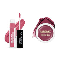Insight Cosmetics Insight Non Transfer Lip Color Matte Texture12Hrs WaterproofTrue ColorSmudge Proof Paraben Free 100% Veg, 4ml(LG40-04) Crème Blusher, Face Makeup, Dusty Rose, 3.5 gm(B-02=03)