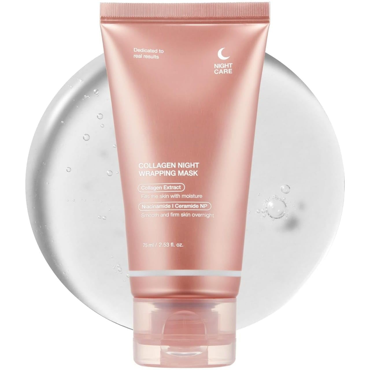 Bio-Collagen Overnight Face Mask | Hydrogel Mask for Deep Hydration, Pigmentation, Anti-Aging & Pore Minimizing | Hyaluronic Acid, Niacinamide, Vitamin E & Centella (TUBE 1)