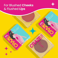 Swiss Beauty Craze Lip and Cheek Macaron | Multi- Purpose, lightweight Cream tint with Vitamin E and Olive oil | Shade- Macron, 3gm