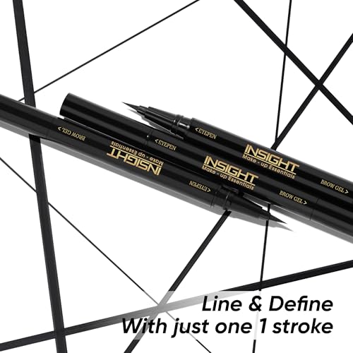 Insight Cosmetics Eyebrow Define Duo (2 in 1) | Eyebrow Tinted Gel with a slim, precise Spoolie | Long lasting, Smudgeproof & Water Resistent Formula | Semi Matte Finish | 2.5 g (Brown)