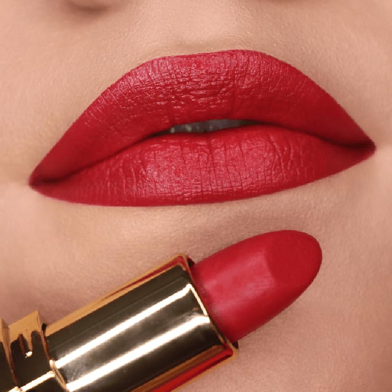 Iba Long Stay Matte Lipstick for Women- M11 Ruby Blossom, 4g | Creamy Matte Finish & Smooth Texture| Long-Lasting | Hydrated Lips | Enriched with Vitamin E| Intense Colour & Highly Pigmented | Lip Makeup