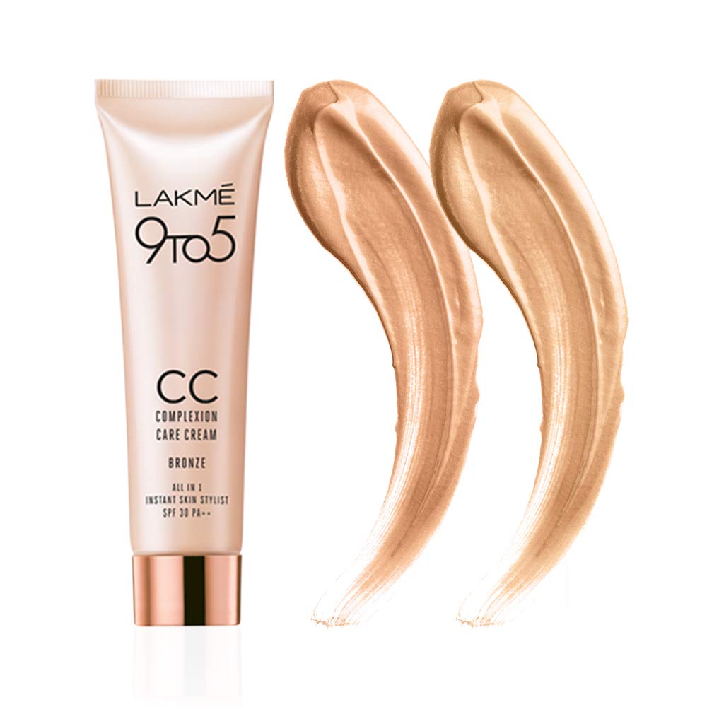Lakmé 9 To 5 Complexion Care Cream, Medium, Radiant, Natural, Luminous, Dry| Bronze 9 G (Pack of 2)