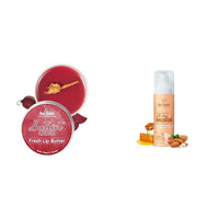 Nat Habit Beetroot Lip Butter 10g -LIp Balm and Honey Multinut Face Malai- Face Cream 30g - For Lip Pigmentation, Dry & Peeling Skin