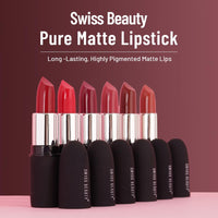 Swiss Beauty Pure Matte Creamy Lipstick | Non-drying, Highly pigmented Lipstick | Shade- Pixie Pink, 3.8gm|