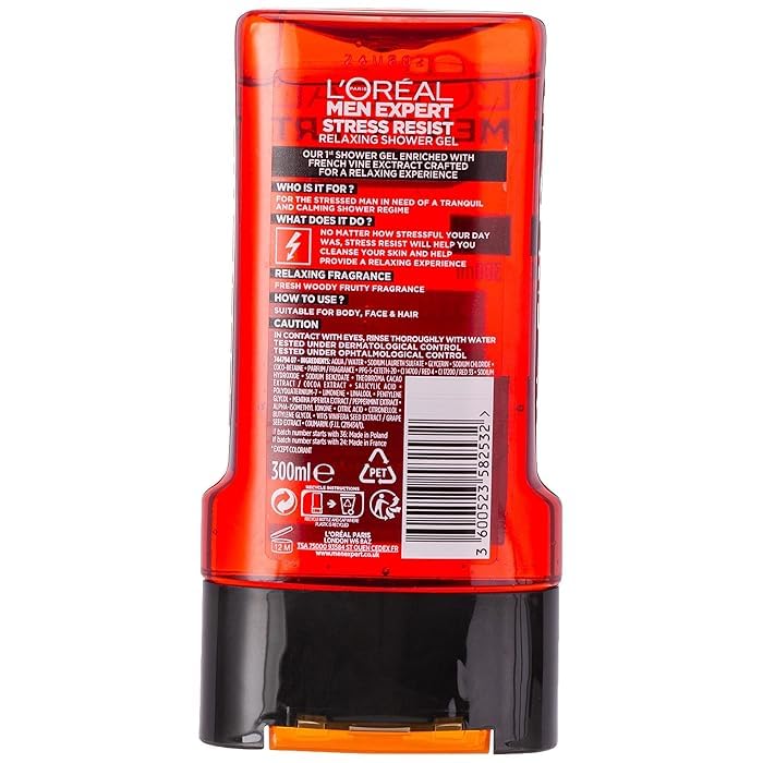 L'Oréal Paris Men Expert Shower Gel for Men 300ml (Stress Resist)