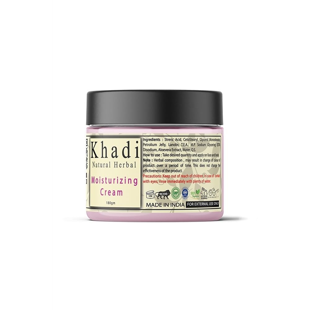 Khadi Natural Herbal Moisturising Cream For Dry Skin | Winter Special Face Cream | Moisturizer Cream That Smooth And Nourishes Skin For Men Women Pack Of 180gm