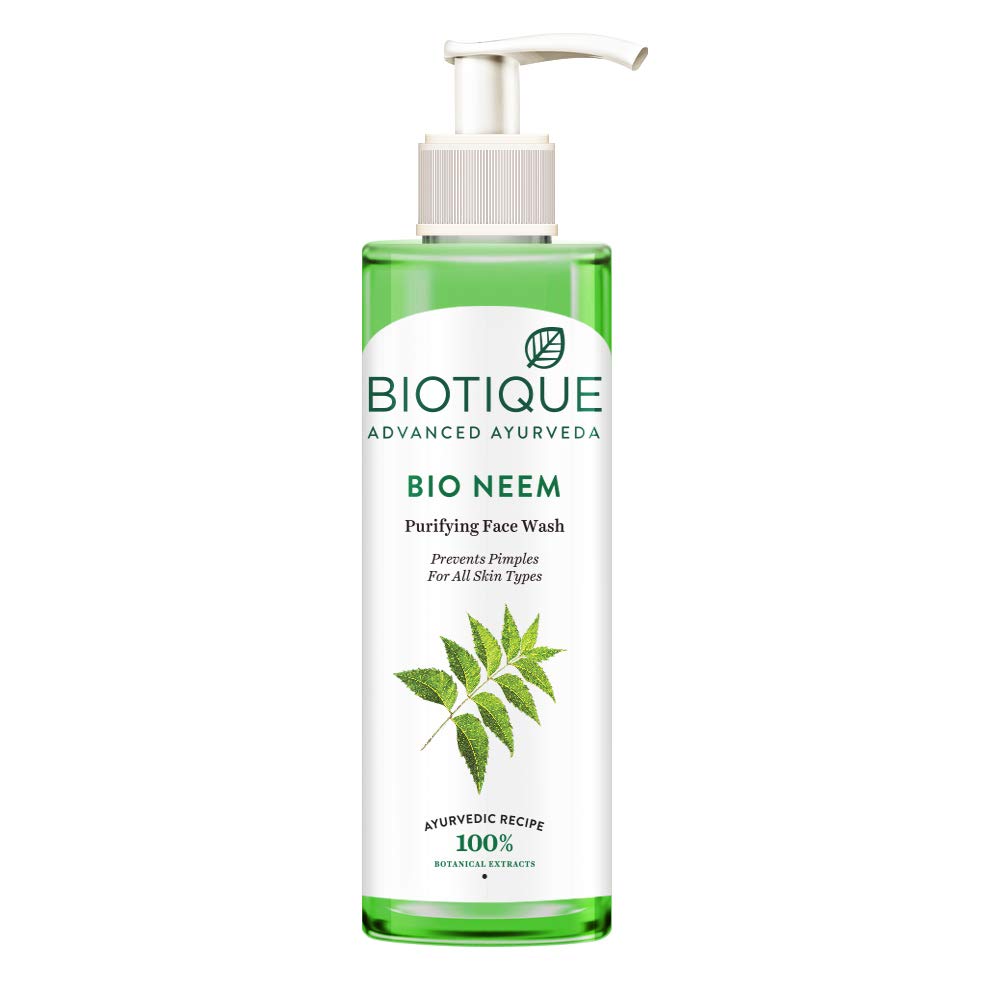 Biotique Bio Neem Purifying Face Wash, 200ml & Almond Oil Nourishing Body Soap, 150g