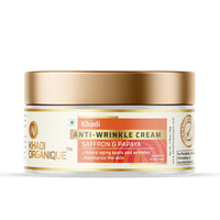 Khadi Organique Anti Wrinkles Cream For Women with Saffron and Papaya - Pack of 2