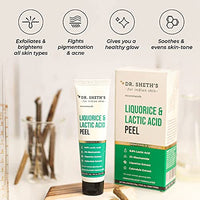 Dr. Sheth's Liquorice & 8.8% Lactic Acid (AHA) Chemical Peel For Even-Toned, Glowing Skin With 2% Niacinamide, Calendula Extract, AHA Peeling Solution For Face, Chemical Exfoliator For Unisex, 30g