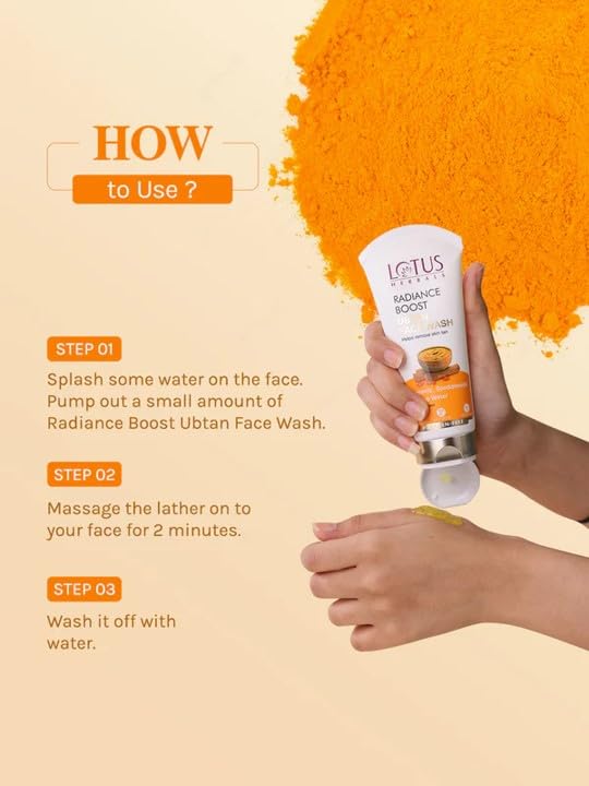 Lotus Herbals Radiance Boost Ubtan Face Cream 50gm, Boost Ubtan Face Wash 100gm set of 2