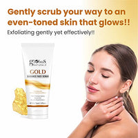Globus Naturals Gold Radiance Anti Ageing & Brightening Face Scrub Enriched with Saffron, Liquorice & Walnut, 100 gms