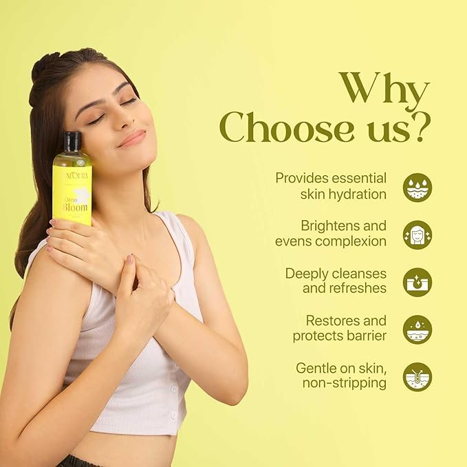 Uniqura Glowing Skin Vitamin C Body Wash Value Pack With Intense Moisturisation Which Brightens Skin, Evens-Tone & Reduces Sun Damage, Paraben & Sulphate Free Shower Gel For Men & Women (300ml Each)