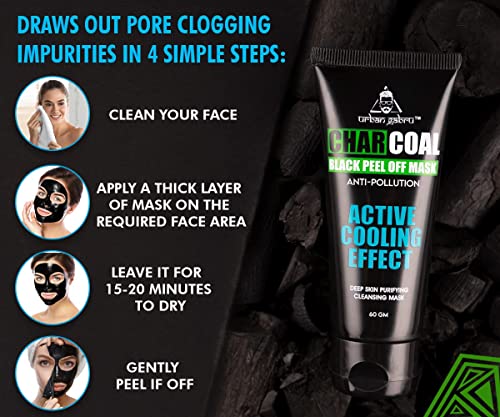Urbangabru Hair Volumizing Powder 10 GM & Peel Off Mask 60 GM - Men's Grooming Combo Kit