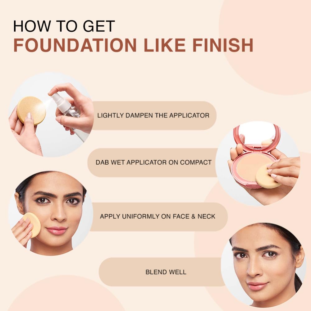 Lakmé 9To5 Double Duty Dual Finish Natural Compact Full Powder For All Skin Types, 9G, 1 Count