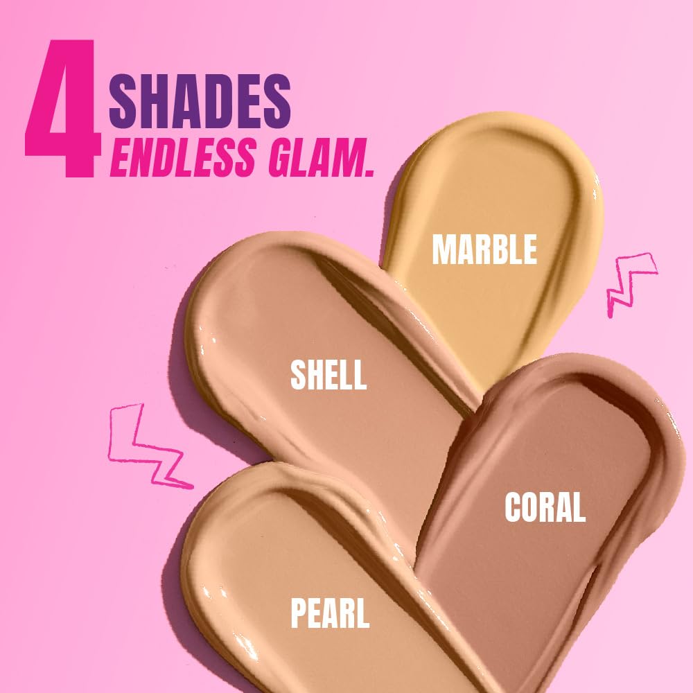 Elle18 Get Even Concealer, Pearl, Buildable Coverage Concealer, Covers Dark Spots, Under-eye & Fine Lines, Crease Resistant, Infused with Niacinamide| 5.4ml
