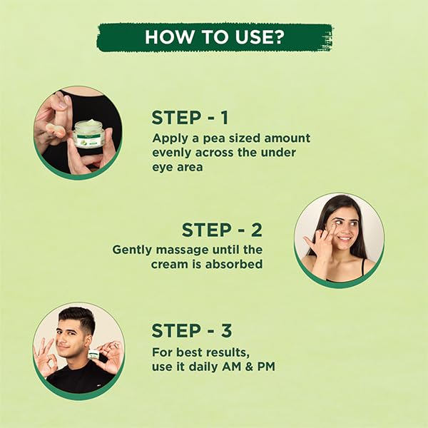 Bella Vita Organic EyeLift Hydrating Natural Under Eye Cream Gel for Dark Circles, Puffy Eyes, Wrinkles & Removal of Fine Lines for Women & Men, 20 gm (Pack of 2)