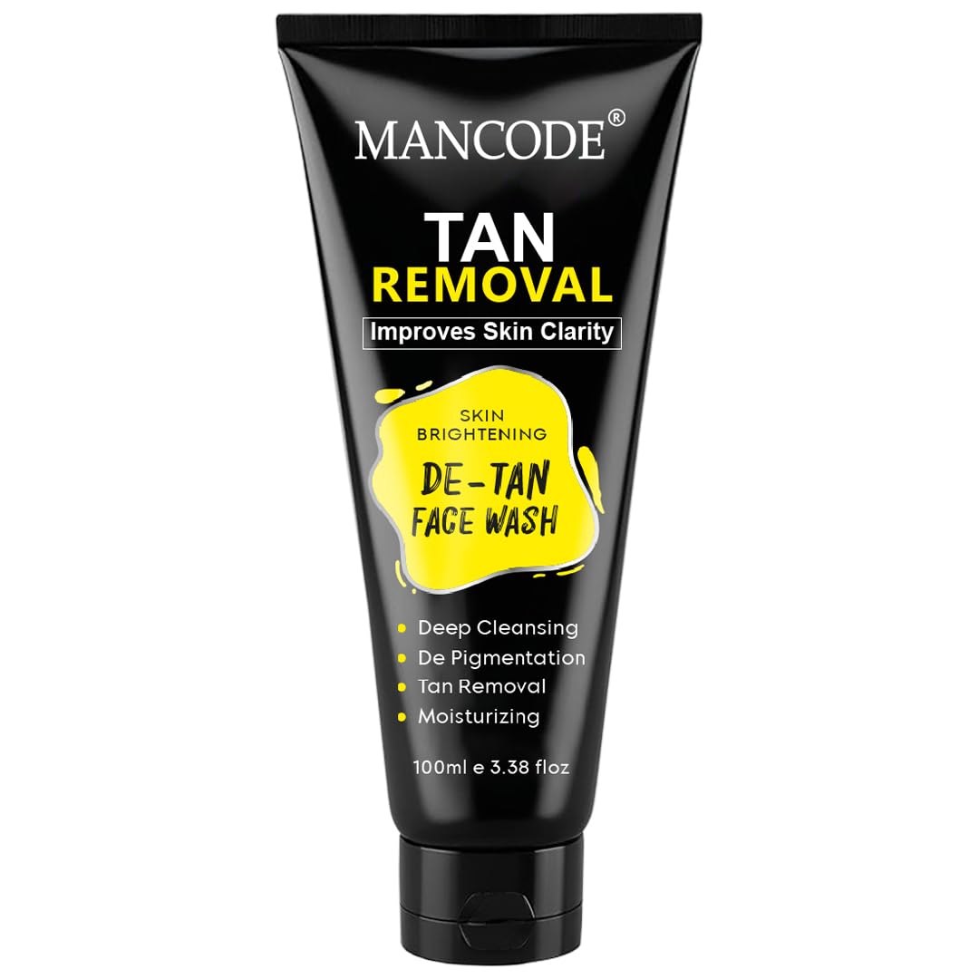 Mancode DeTan Face Wash | Deep Cleansing & Moisturizing | Improves Skin Clarity | DeTan Face Wash for Men & Women | 100ml