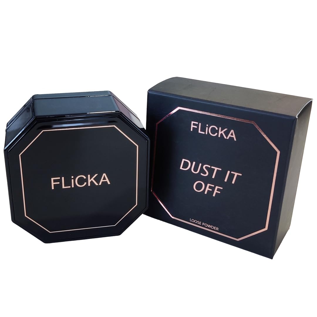 FLiCKA Dust if Off Loose Powder For Face Makeup| Weightless Loose Powder With Smooth & Matte Finish| Suitable For All Skin Types| 01 White, 7g