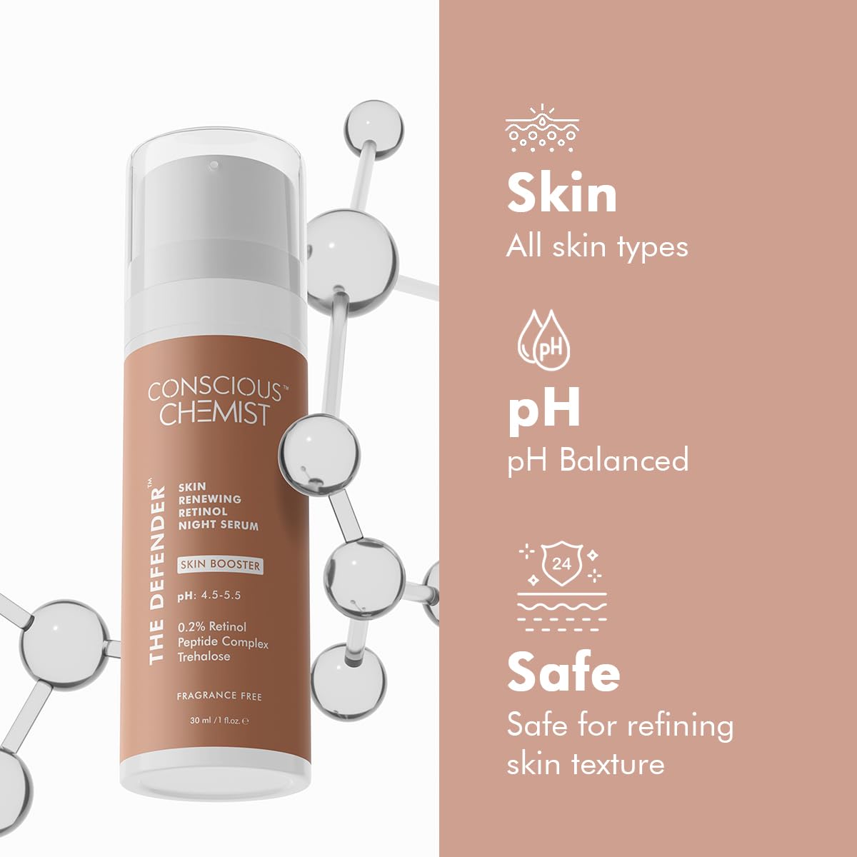 Conscious Chemist® Multi Peptide Retinol Anti Aging Lightweight Night Cream & Multi Peptide & 0.2% Retinol Serum | Anti Aging Kit | Reduces Fine Lines, Neck line,Boosts Collagen, Wrinkles | Pack Of 2