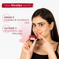 Bella Vita Organic NicoLips Lip Scrub Balm Brightening Dark Lips for Men and Women Dry Lips/Smoker/Chapped Lip & Lipstick Stains Removal Lipcare, 20 g (Pack of 3)