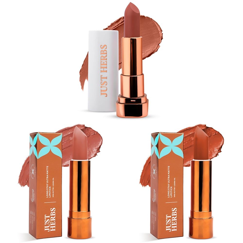 Just Herbs Matte Lipstick & Just Herbs Ultra Matte Bullet Lipstick 4 g & Just Herbs Ultra Matte Bullet Lipstick 4 g (Naughty Nutmeg)