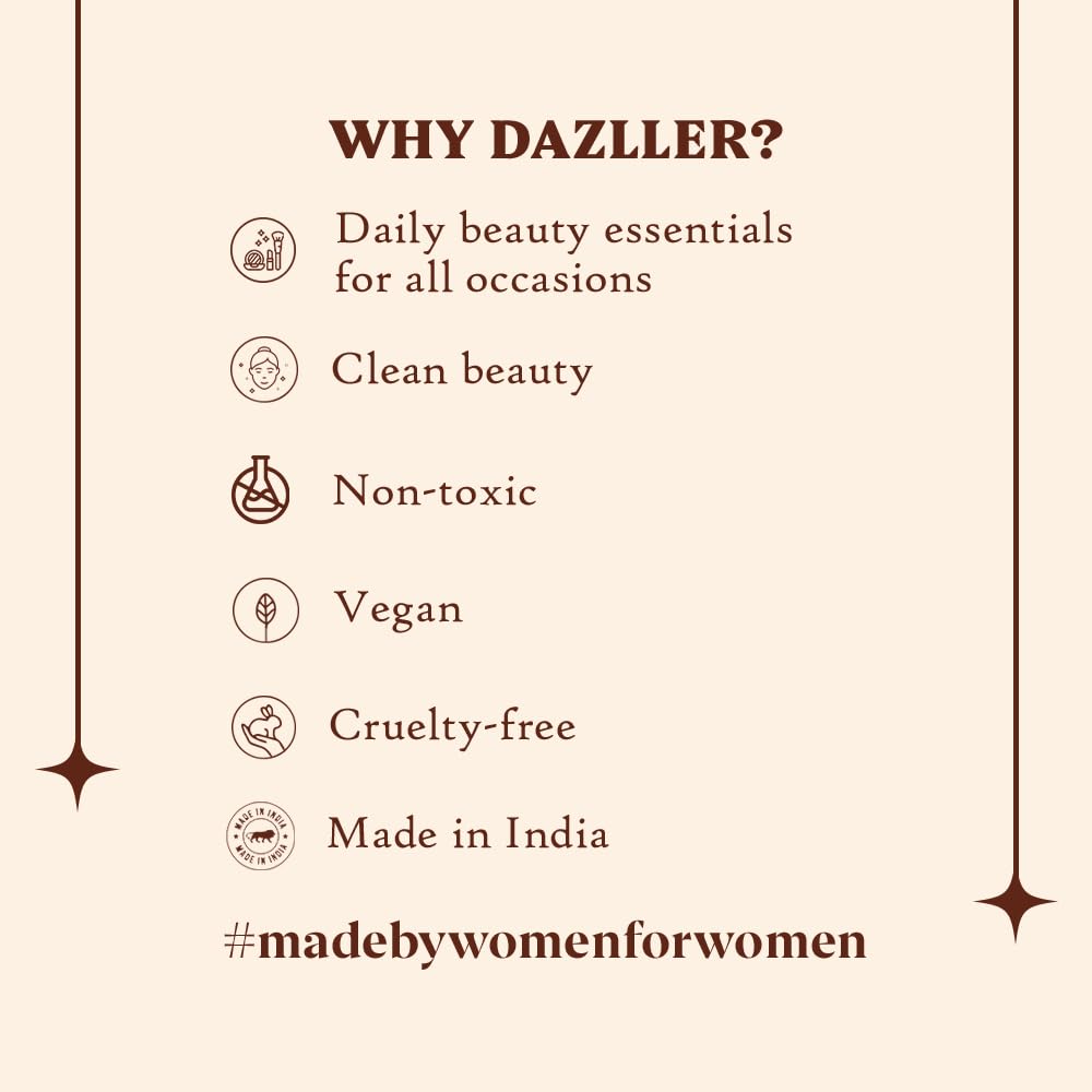 DAZLLER Loose Compact Powder, For Setting Makeup, Featherlight Sheer Finish, Oil-Control, Added Sunscreen For All Skin Types, 30G-Coffee, Beige