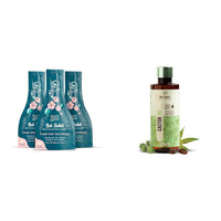 Nat Habit Five Oil Hibiscus Nutrimask-Hair Mask For All Hair & Scalp Types (Pack Of 3 X 40 Gm) And Cold Pressed 100% Pure Castor (Arandi) Oil For Skin & Hair - 200 Millilitres