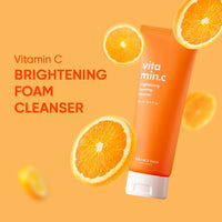 The Face Shop Vitamin C Brightening Foaming Cleanser with Niacinamide, Super Bright Face Wash For Glowing And Brightening Skin, For All Skin Types, Face Wash For Women & Men, Korean Skincare | 150ML