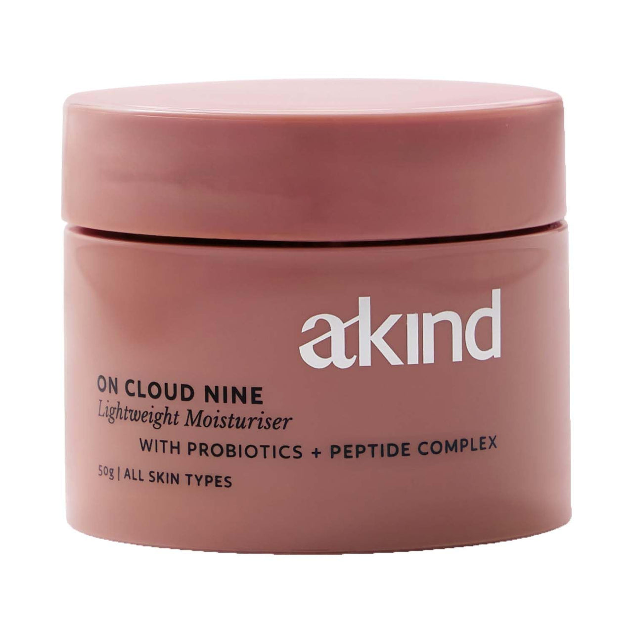Akind On Cloud Nine Lightweight Moisturiser | Daily Lightweight Moisturiser | For All Skin Types | Skin Barrier Build range | Probiotics, Peptide Complex, Ceramide Complex