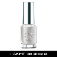 Lakmé Nail Color Remover, 27Ml & Lakmé Color Crush Nailart, M11 Classic Silver, 6 Ml