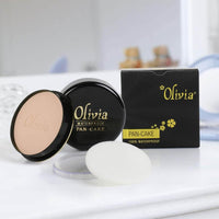 Olivia Pan Cake 100% Waterproof Foundation & Makeup Concealer | Long-Lasting Sweatproof Base Makeup | Smudge-Proof, Paraben-Free Formula | For All Skin Types | Dark Beige - 28 | 25g