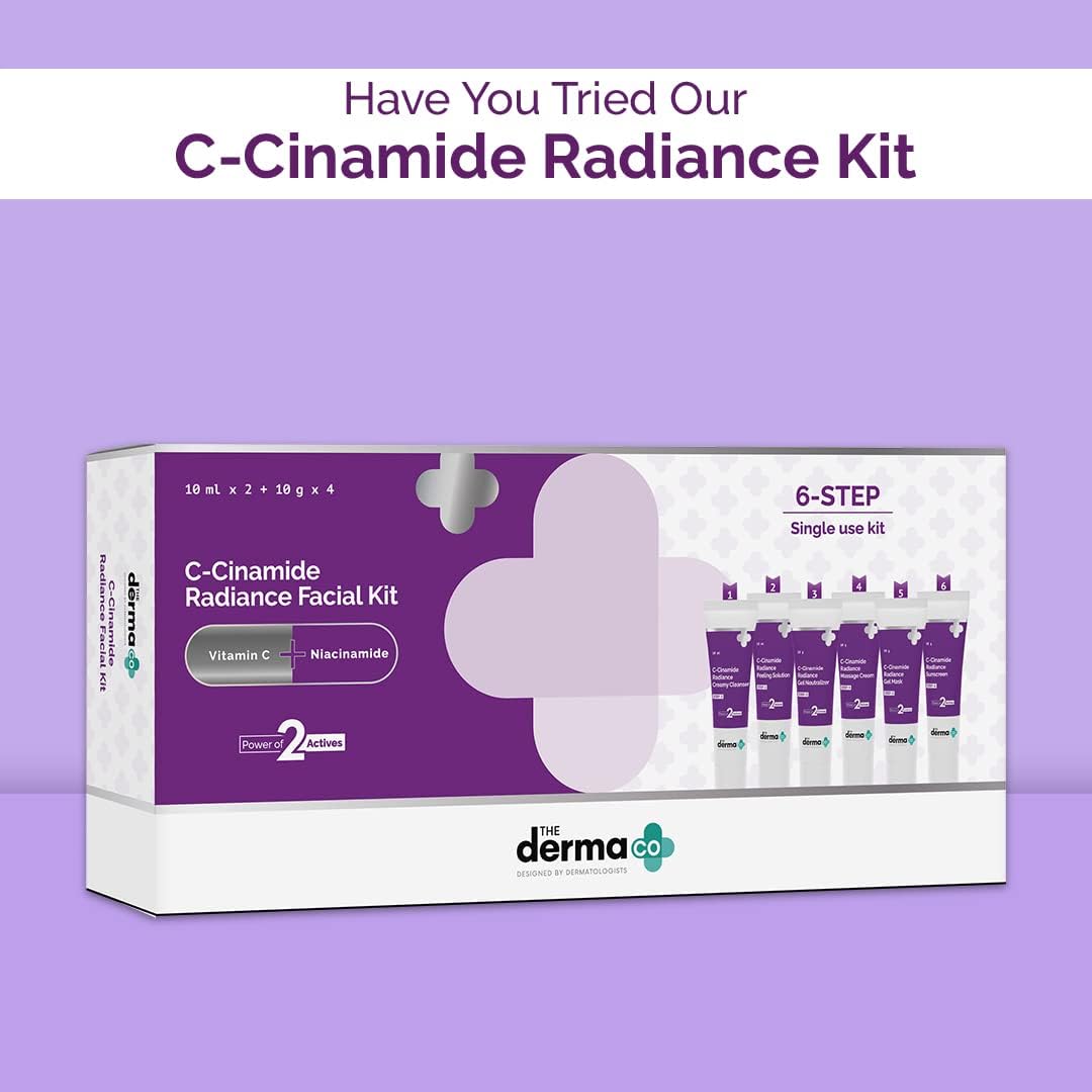 The Derma Co C-Cinamide Radiance Vitamin C Serum With 10% Vitamin C & 5% Niacinamide for Glowing & Spotless Skin - 30ml