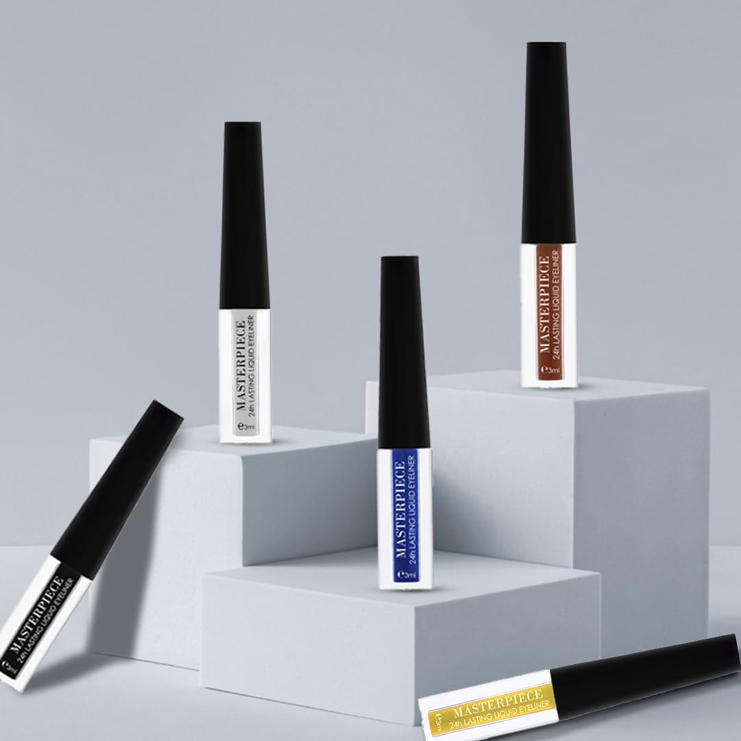Million Colors Masterpiece Metallic Liquid Eyeliner Golden, 3ml | Quick Drying & Stays up to Hours | Waterproof, Transfer Proof & Long Lasting Eye Makeup