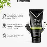 Globus Naturals Anti Pollution & Anti Acne Charcoal Face Scrub, Detox & Deep Cleanse Formula, Fights Pollution and De-Tans skin, For Men with Oily & Acne Prone Skin, 100 gms