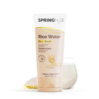 Spring H2O Rice Water & Green Tea Face Wash Combo – Brightening, Deep Cleansing, Acne Control – Gentle Daily Facial Cleanser for Glowing Skin, 2-Pack