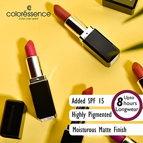 Coloressence Moist Matte Lipstick | Highly Pigmented | Hydrating Velvet Finish|Fab Fuschia-4 g