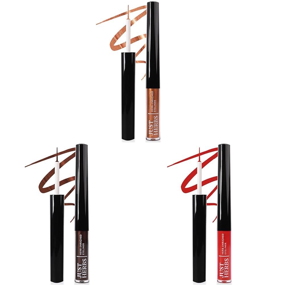 Just Herbs Gel Waterproof And Smudge Proof Long Lasting Eyeliners 2.5G (Cherry Bomb), Multicolor, Matte Finish