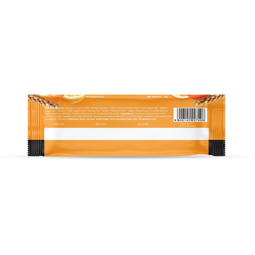 PLIX - THE PLANT FIX Isabgol Orange Burst| Improve Digestive Health And Gut Cleanse| Psyllium Husk Powder| No Added Preservatives OR Sugar| 30 Days Serving