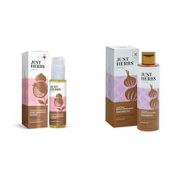 Just Herbs Ayurvedic Pomegrante Alcohol Free Facial Toner & Just Herbs Castor and Black Onion Seed Sulfate Free Shampoo Reduce Hairfall Combo