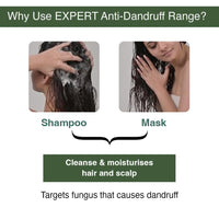 Bare Anatomy Anti Dandruff Shampoo & Conditioner Mask | Reduces Upto 100% Dandruff & Strengthens Hair | With Salicylic Acid & Biotin | Paraben & Sulphate Free | Women & Men | 250ml + 250g