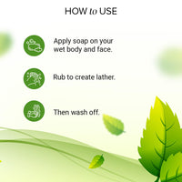 Khadi Natural Pure Neem Soap | Herbal Bathing Soap for Acne | Natural Soap with Essential Oils | Anti-Bacterial Soap | Suitable for All Skin Types, Pack of 3 | (125gm *3) (375gm)