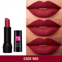 Elle 18 Color Pop Matte Lip Color, R33, Code Red, 4.3g & Lipstick Red Wave (Matte)