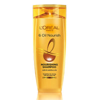 L'Oreal Paris Hair Mask, For Damaged and Weak Hair, 200ml & L'Oreal Paris Shampoo, Moisturising & Hydrating, For Dull, Dry & Lifeless Hair, 6 Oil Nourish, 340 ml