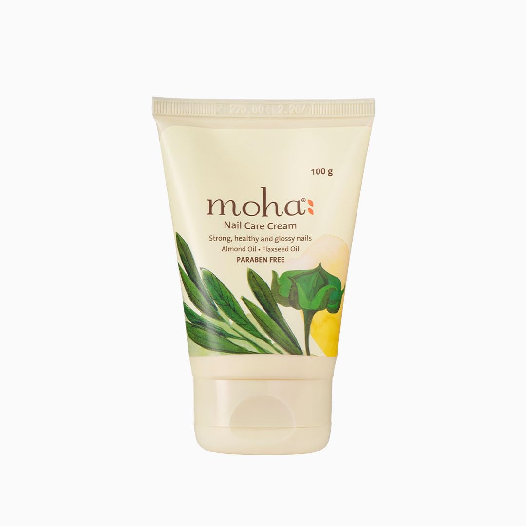 moha: Nail Care Cream, Nail Growth & Strength With Goodness of Almond Oil & Flaxseed Oil | Soft, Smooth, & Strong Lustrous Nails unisex- (100 g) Pack of 1