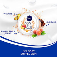 NIVEA Soft Playful Peach, Light Moisturizer Cream 200 ml & NIVEA Soft Berry Blossom, Light Moisturizer for Face, Hand & Body, 200 ml