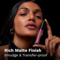 Pilgrim Liquid Matte Lipstick - Pink Kisses | Lipstick for Women with Hyaluronic Acid & Spanish Squalane | Transferproof, Long Lasting & Non Drying with Hydrating Ingredients 3gms