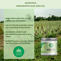 GREEN WORTH Pure Aloe Vera Gel for face, skin and hair | with Vit B3, E and Pro-Vit B5 | 200 gms