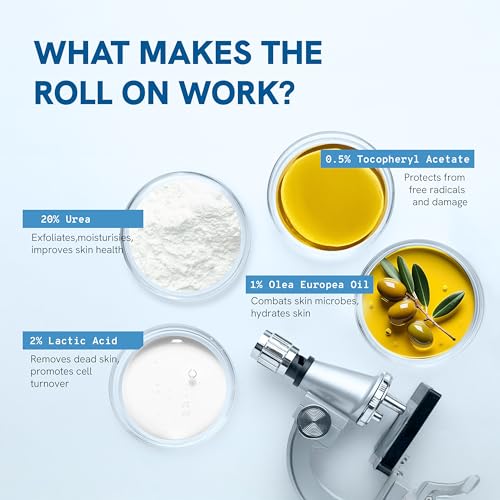 Be Bodywise Dry Skin & Heel Repair Kit | Deeply Hydrates & Exfoliates Skin | Infused with Ceramides | 20% Urea Foot Roll On (50ml) + 10% Urea Body Lotion (200ml)